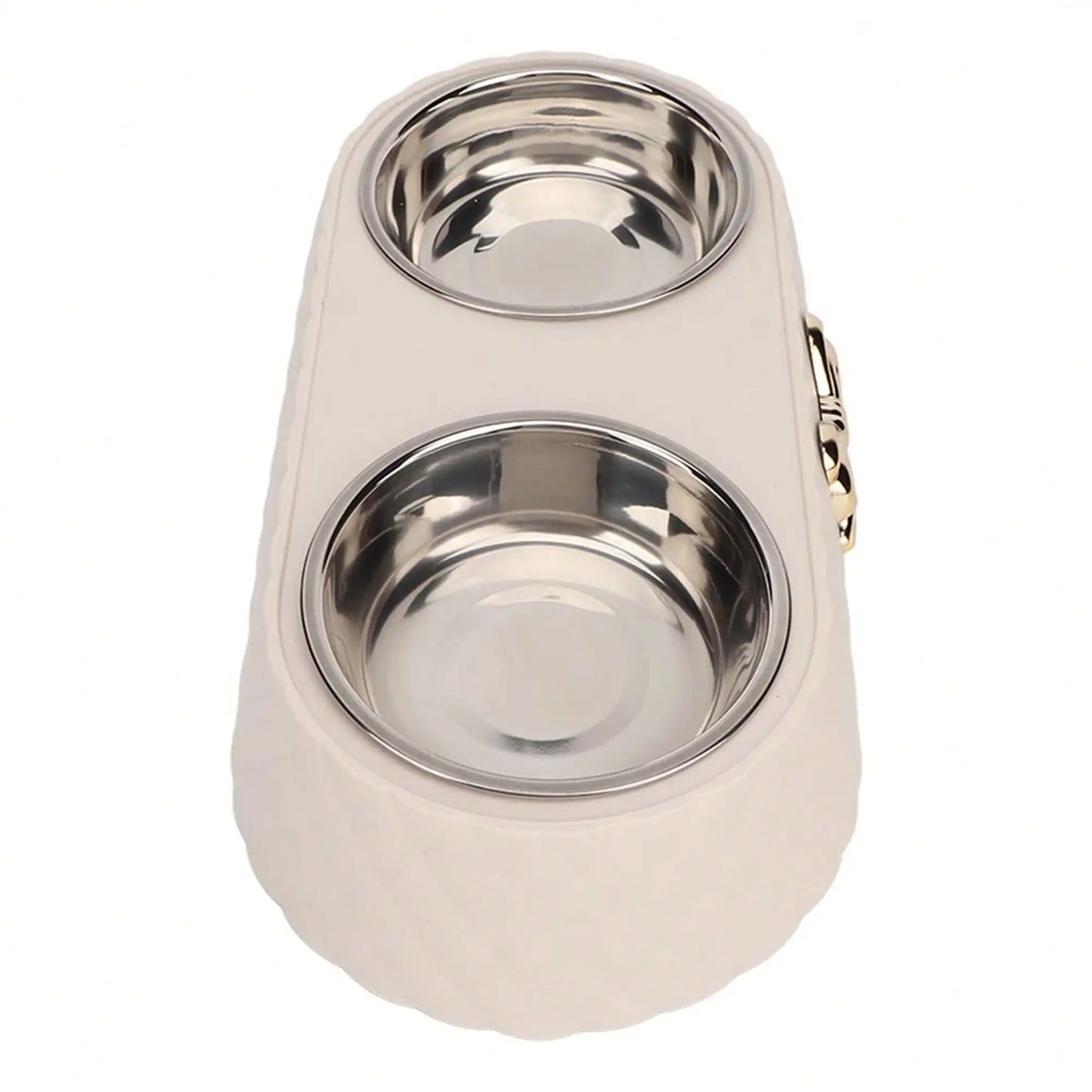 Double Stainless Steel Pet Bowl Set For Cats And Small Dogs With Anti-Slip Base