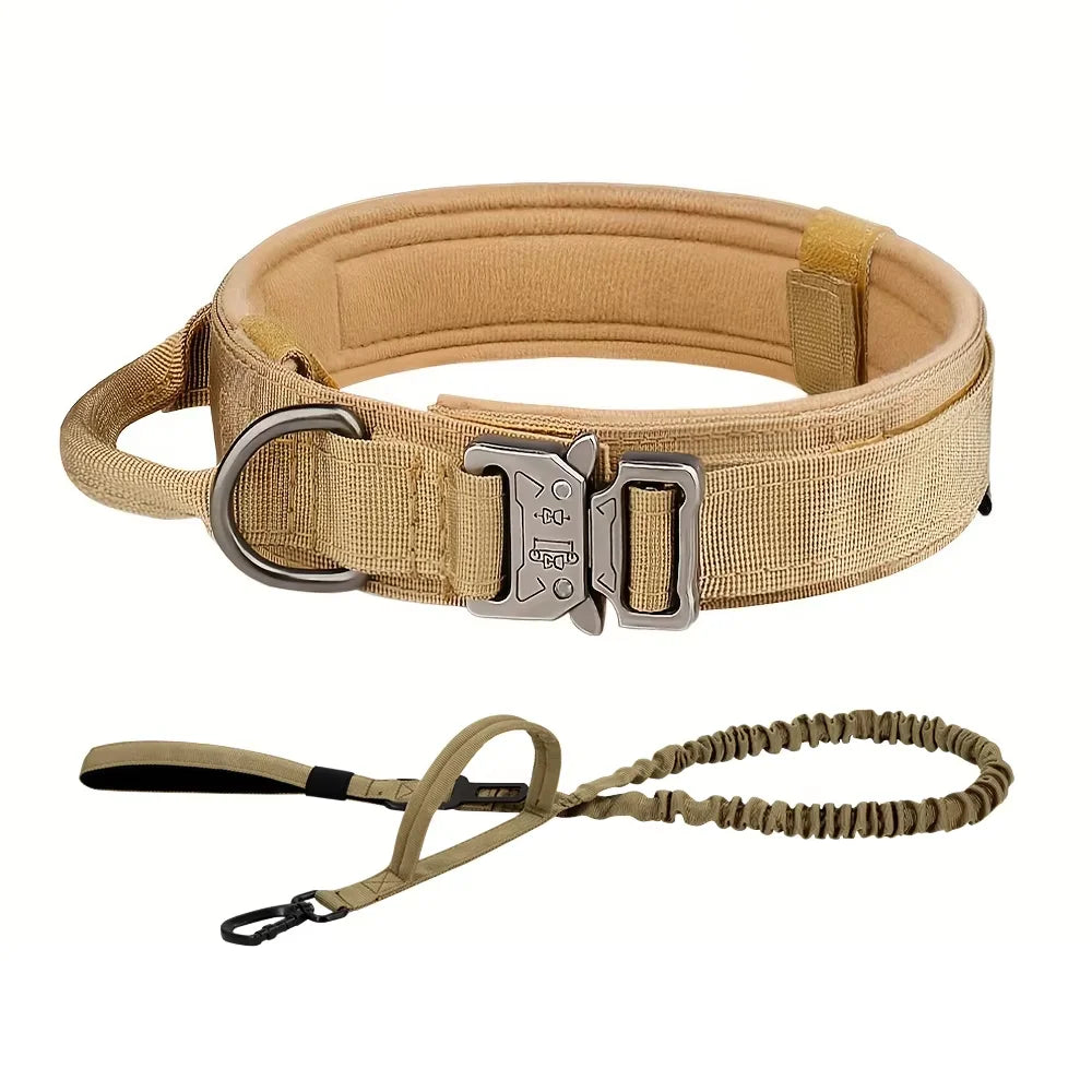 Adjustable Tactical Dog Training Collar And Leash Set Quick Release
