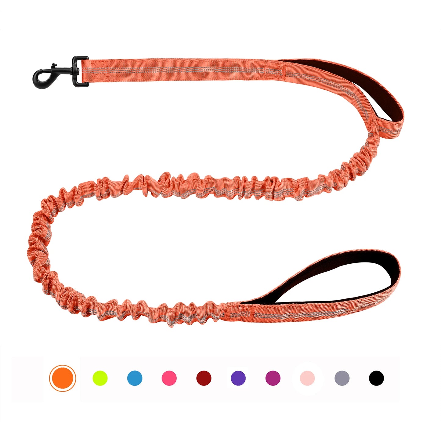 Bungee Dog Leash With Shock Absorption And Dual Padded Handles