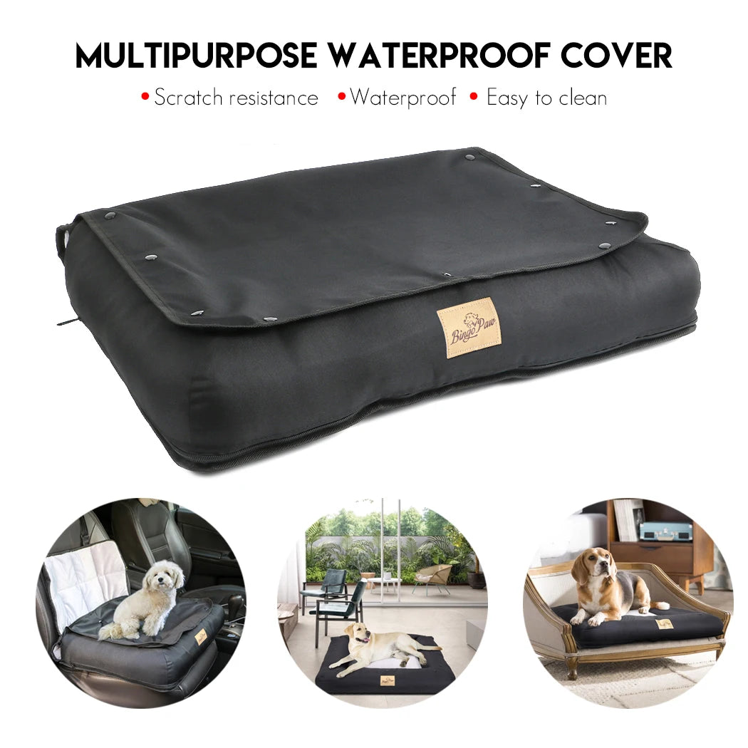 BINGOPAW Waterproof Car Seat Bed For Dogs With Removable Pad