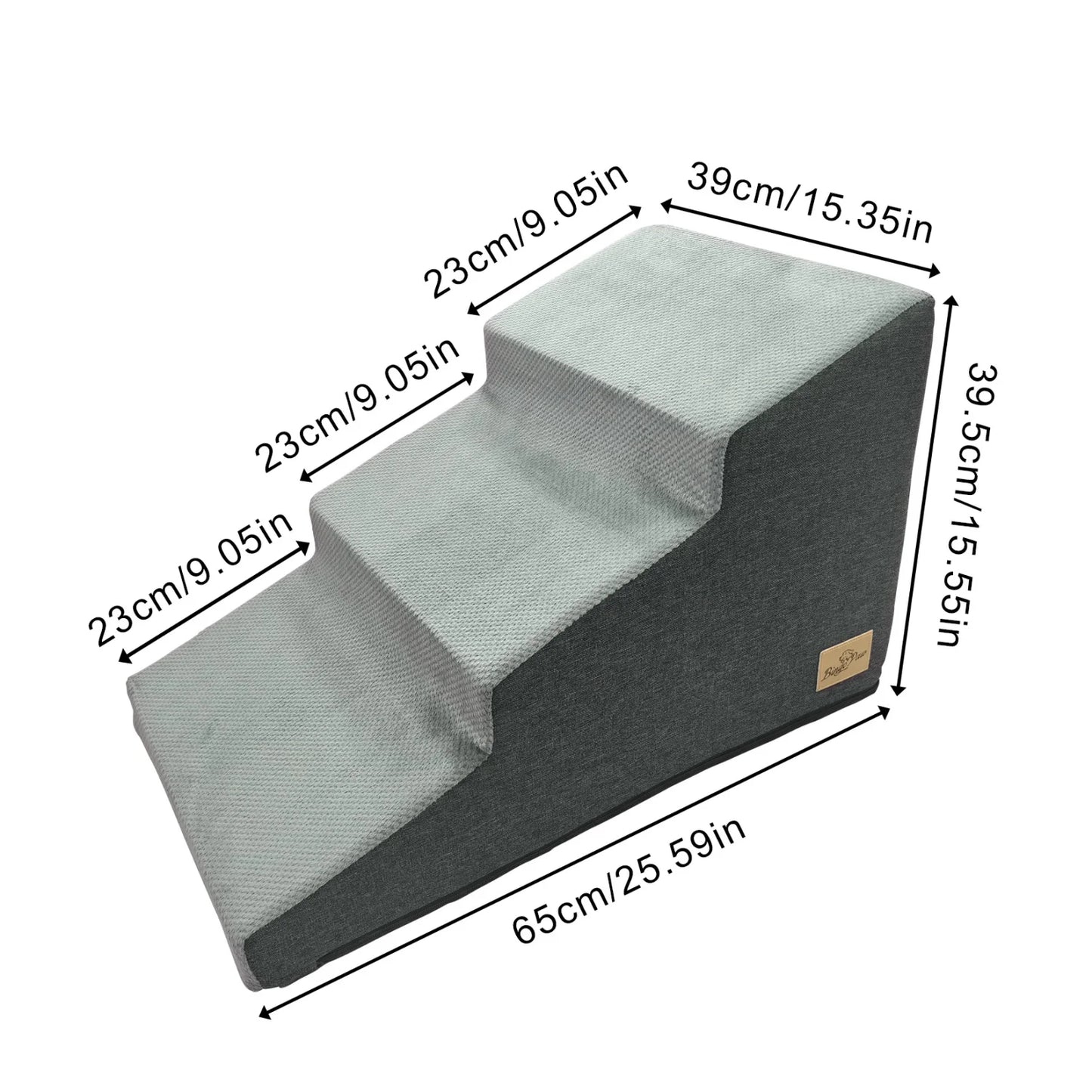 3/4 Step Dog Stairs Ramp With Washable Cover Non Slip