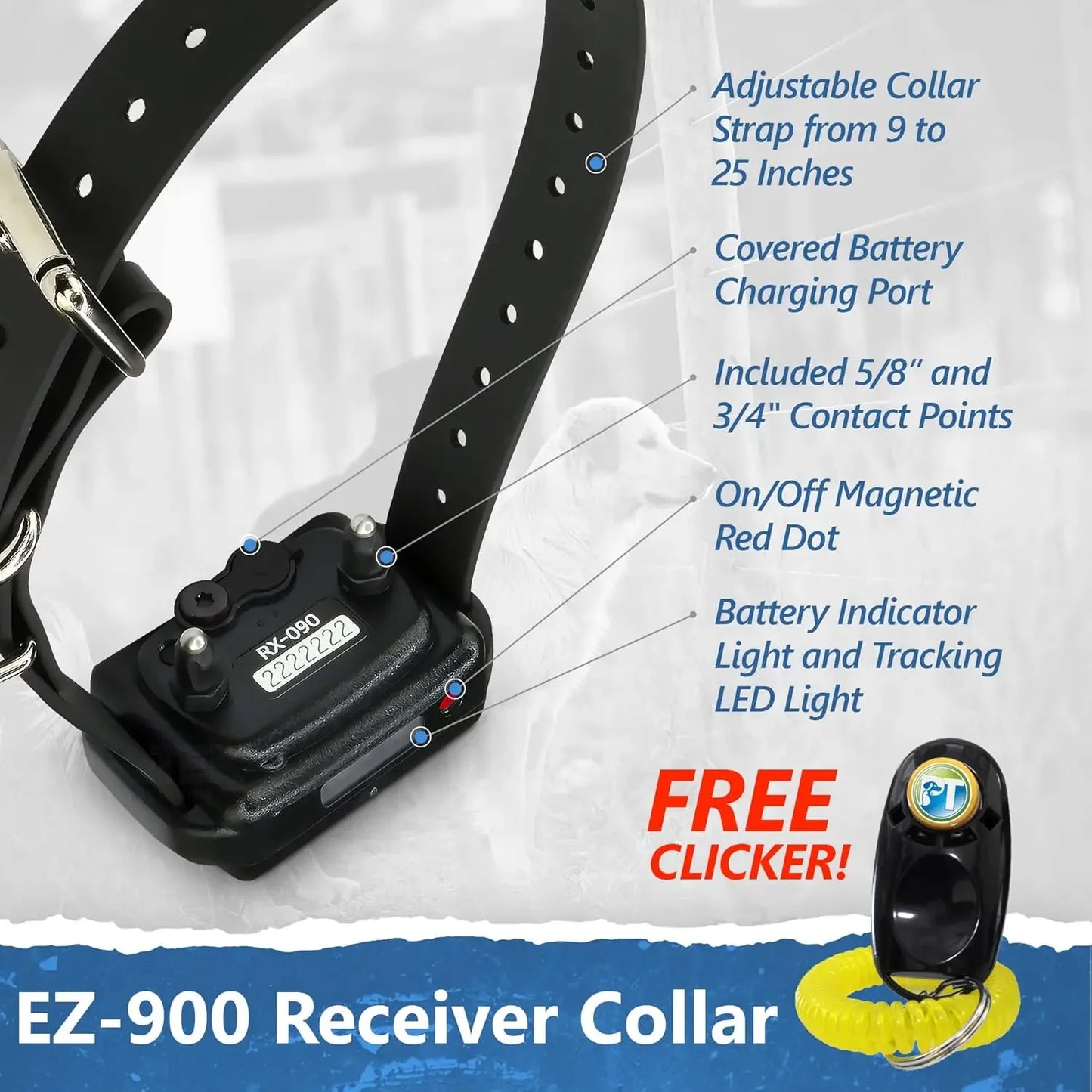 EZ 900 E Collar For Dog Training With Remote Waterproof