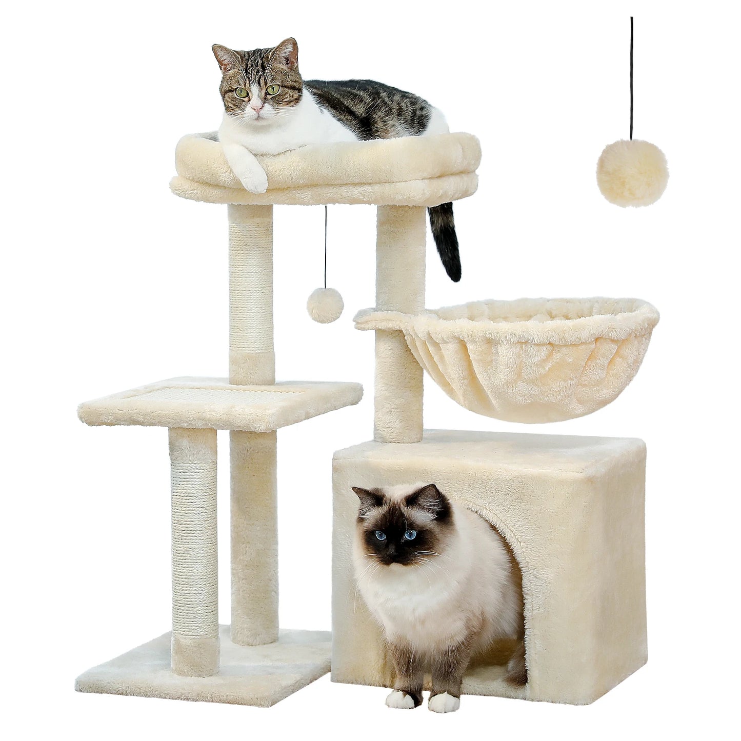 PAWZ Road Indoor Cat Tree Tower Three Tier With Hammock