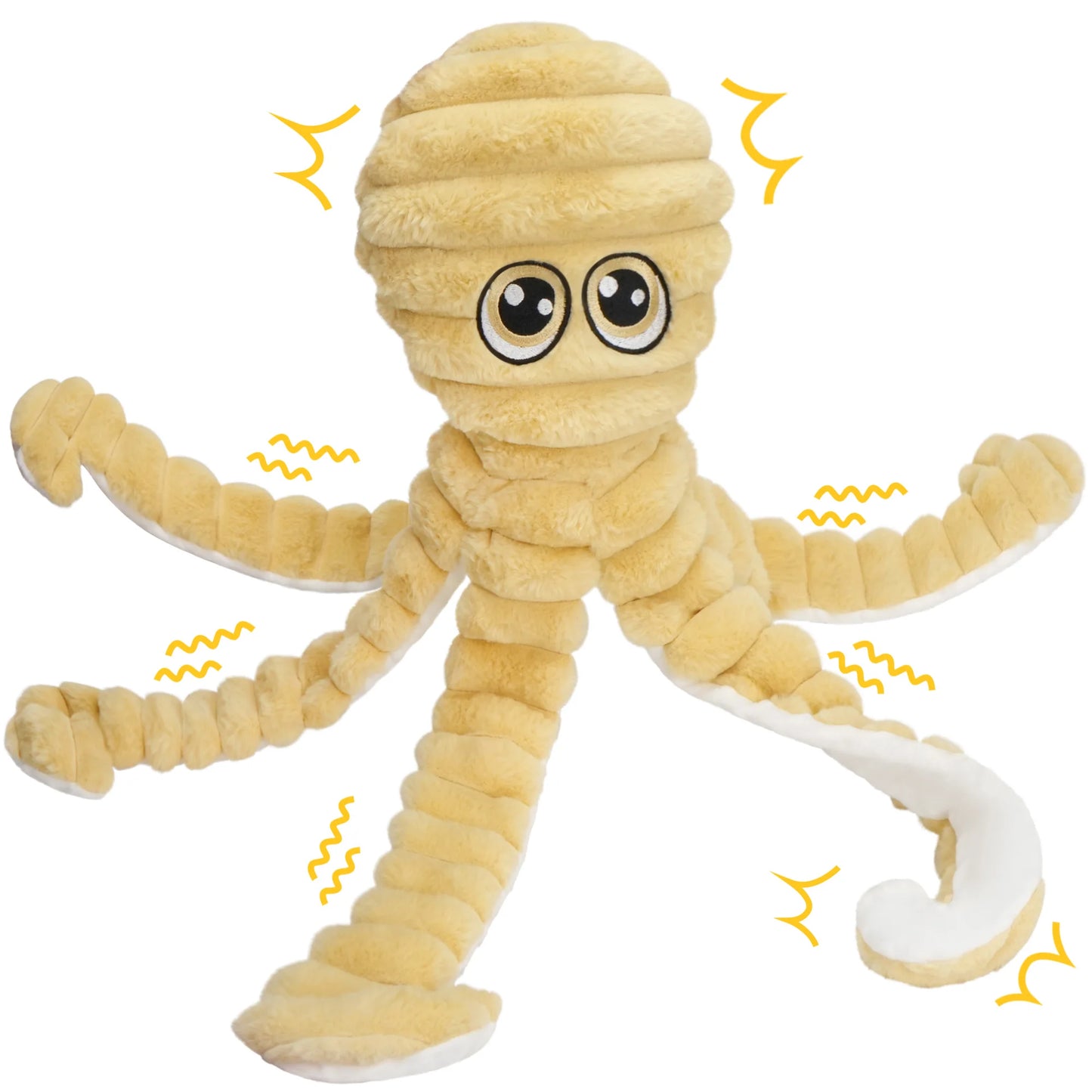 Octopus Design Squeaky Plush Dog Toy for Small Dogs