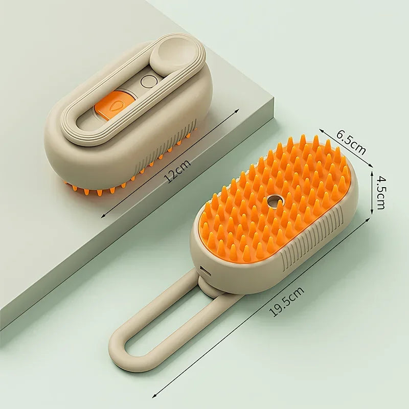 3 In 1 Electric Pet Grooming Brush With Steam Spray