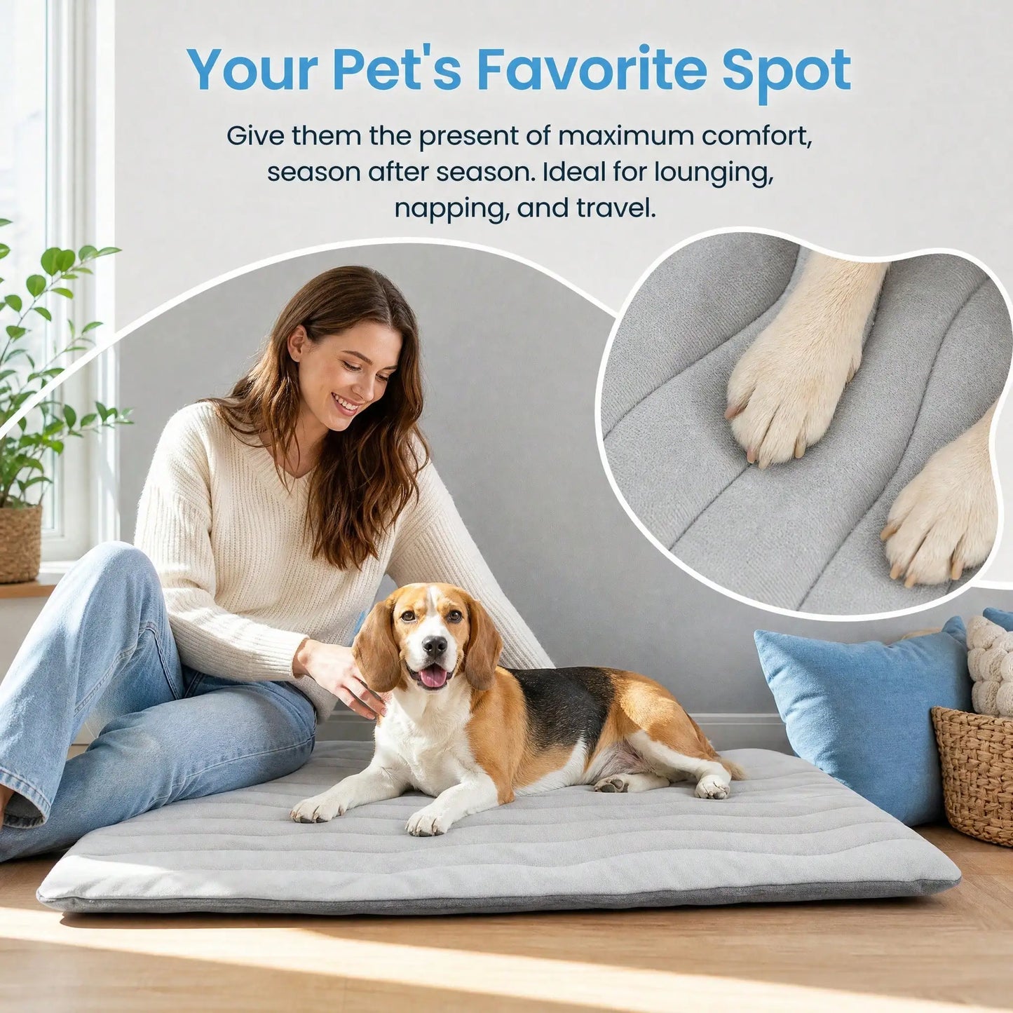 Washable Non Slip Pet Cooling Mat Blanket For Indoor Pets