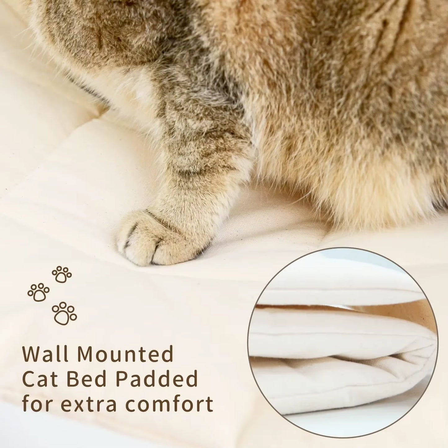 CWV Wall Mounted Cat Hammock With Premium Sisal Scratcher
