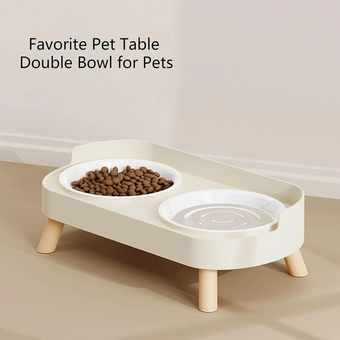 Elevated Pet Bowls Double Food Water Feeding Stand Splash Proof Cats