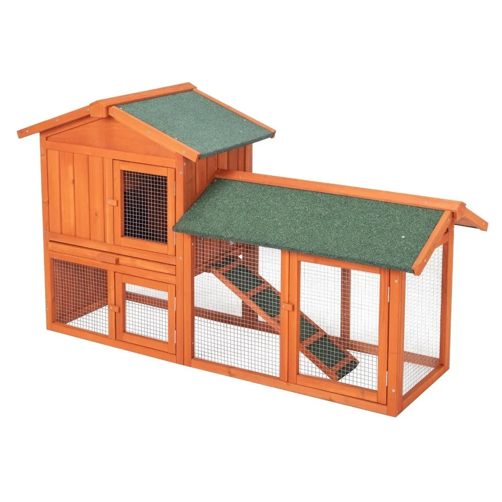Wooden Chicken Coop Hen House Poultry Hutch With Nesting Box