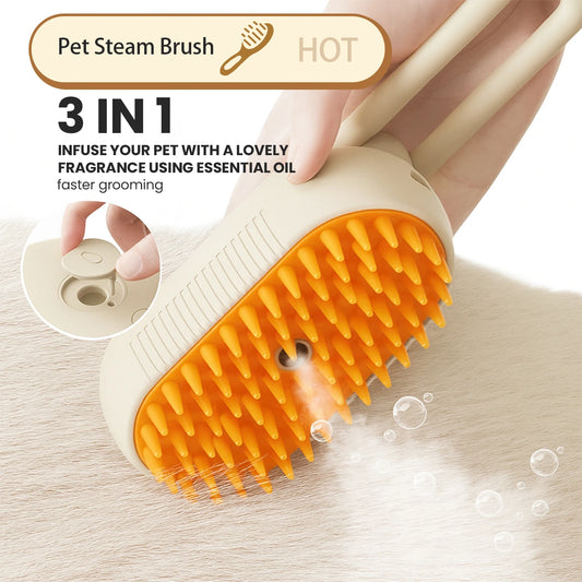 Cat Steam Grooming Brush For Shedding 3 In 1 PetCare