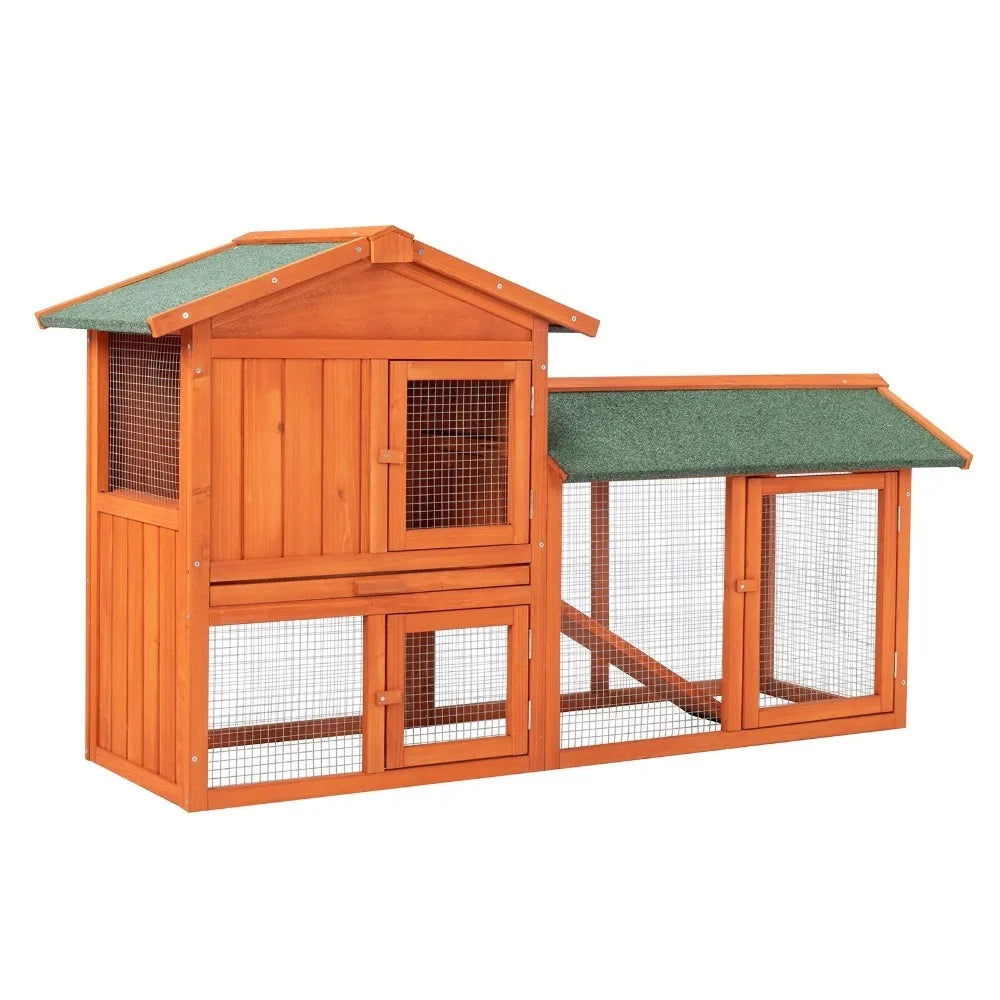 Wooden Chicken Coop Hen House Poultry Hutch With Nesting Box