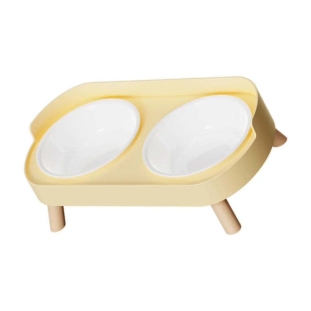 Elevated Pet Bowls Double Food Water Feeding Stand Splash Proof Cats