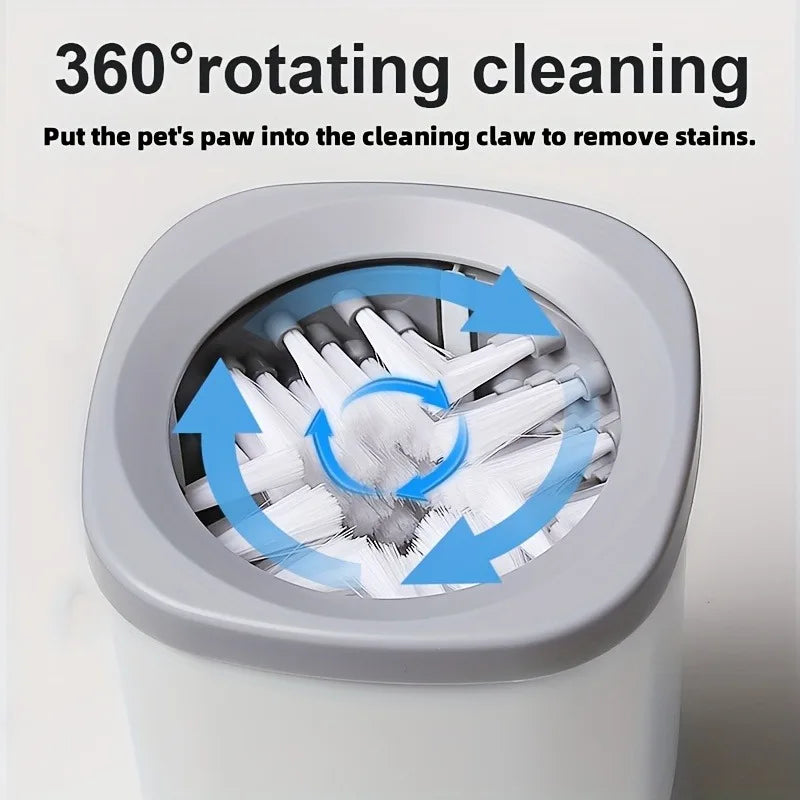 Portable Dog Paw Washer Cup With Silicone Brush For Clean Paws