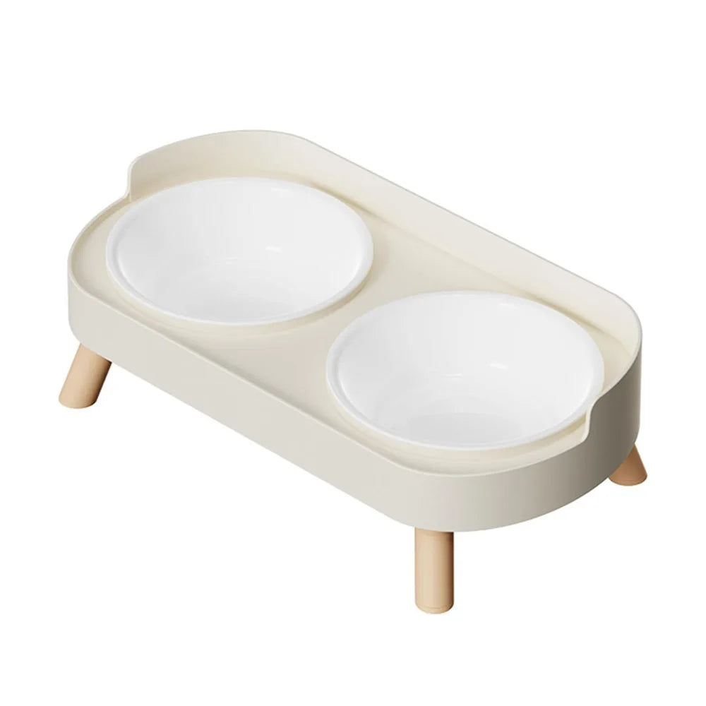 Elevated Pet Bowls Double Food Water Feeding Stand Splash Proof Cats