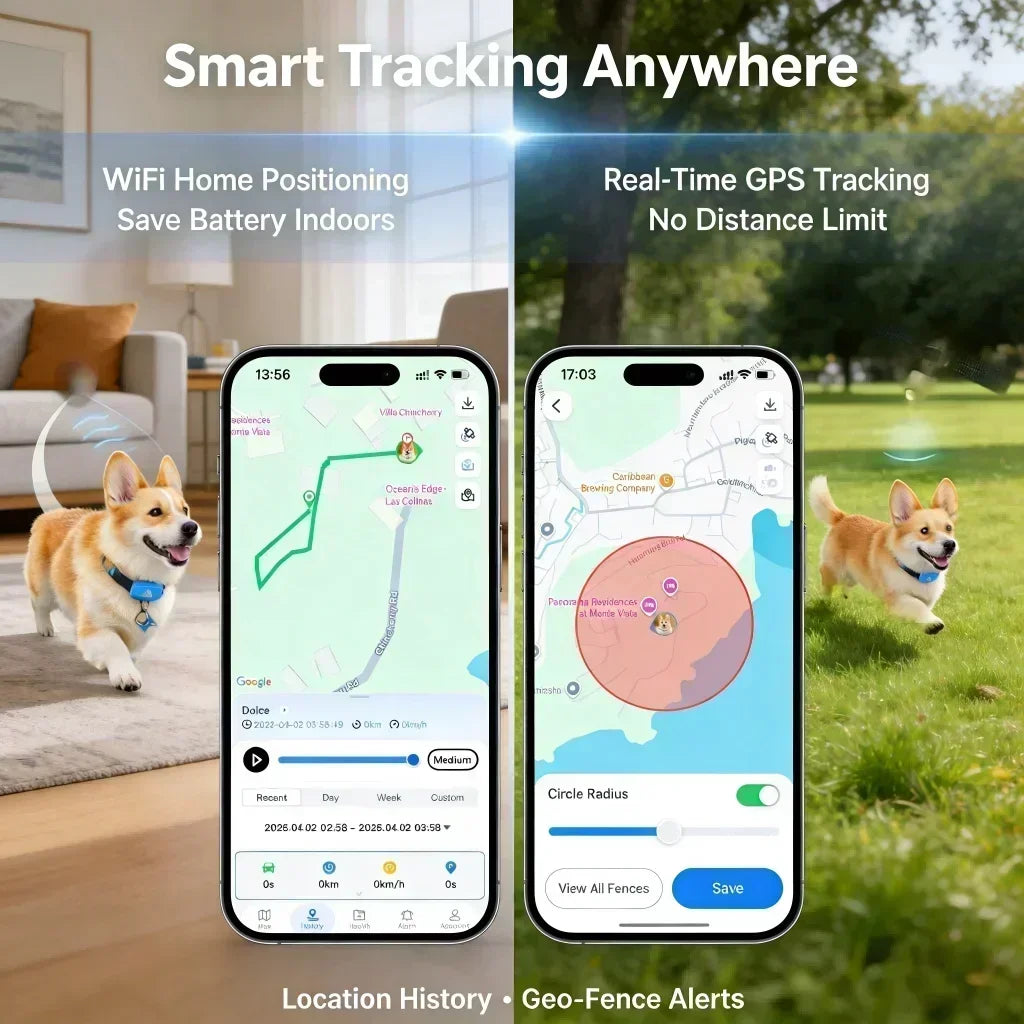 WANWAYTECH GPS Pet Tracker 4G for Dogs and Cats Tracking