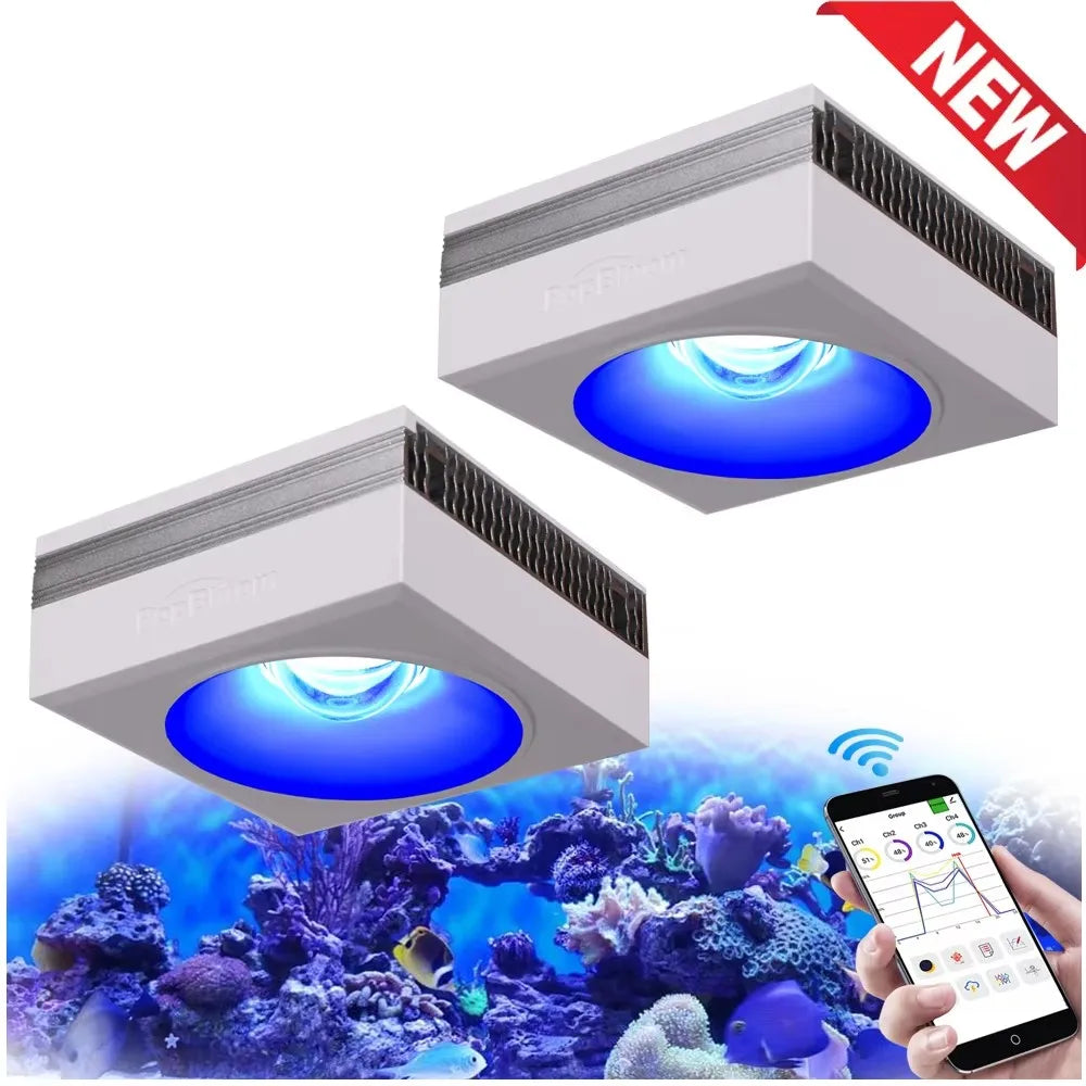 PopBloom RL90 WiFi LED Aquarium Light Full Spectrum Reef Coral