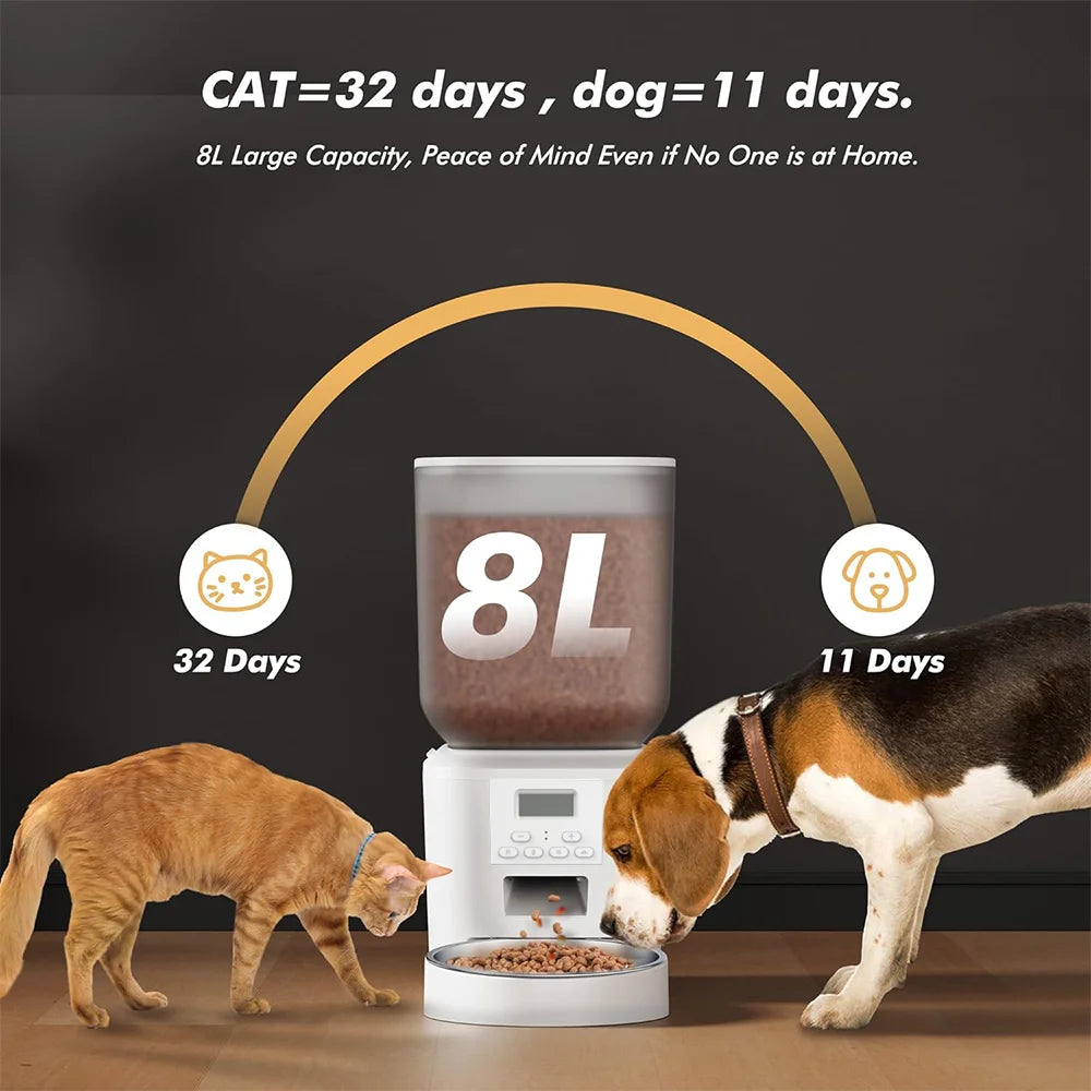 Nityers Automatic Cat Feeder With Voice Recorder And Key Control