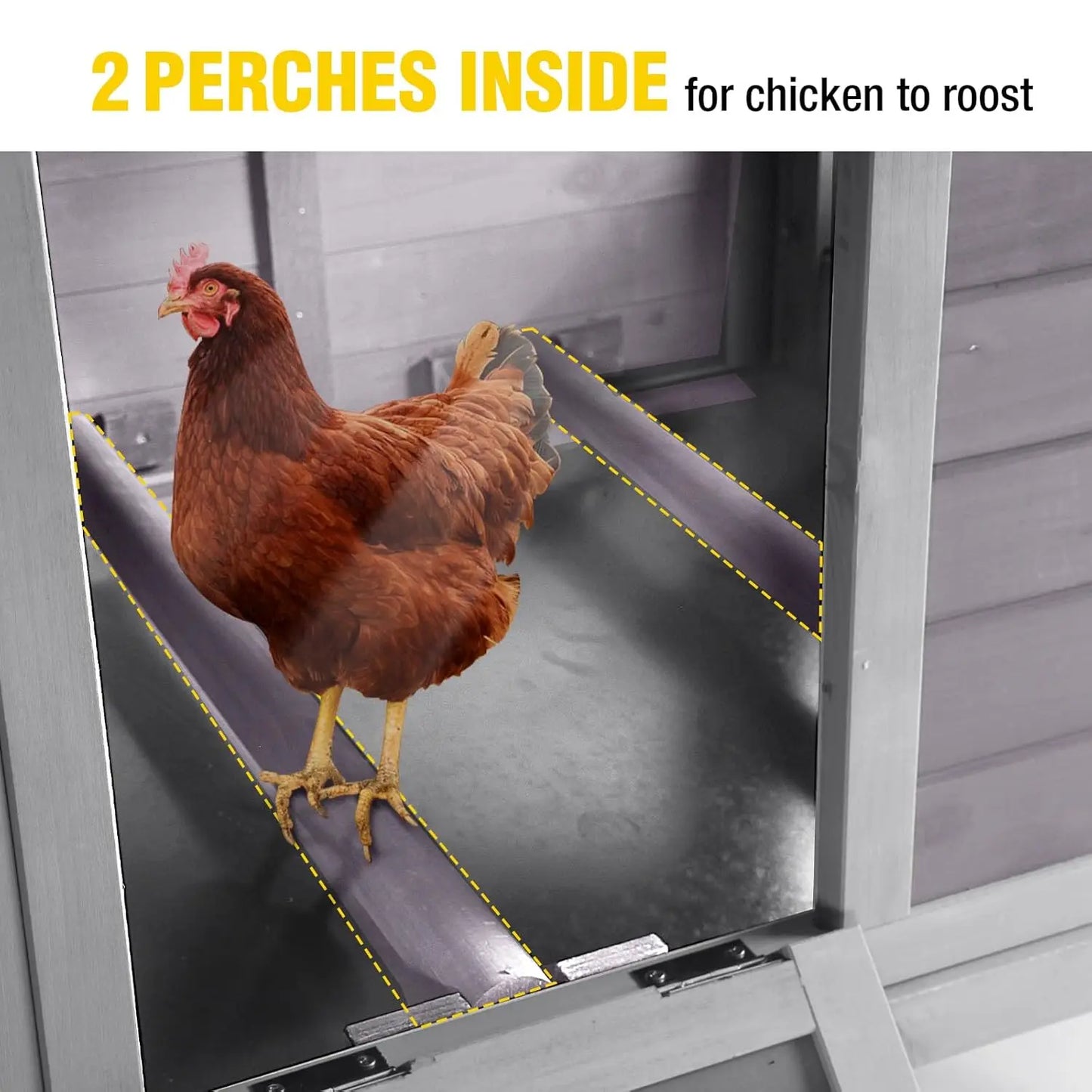 Chicken Coop for Two Chickens With Outdoor Expandable Run
