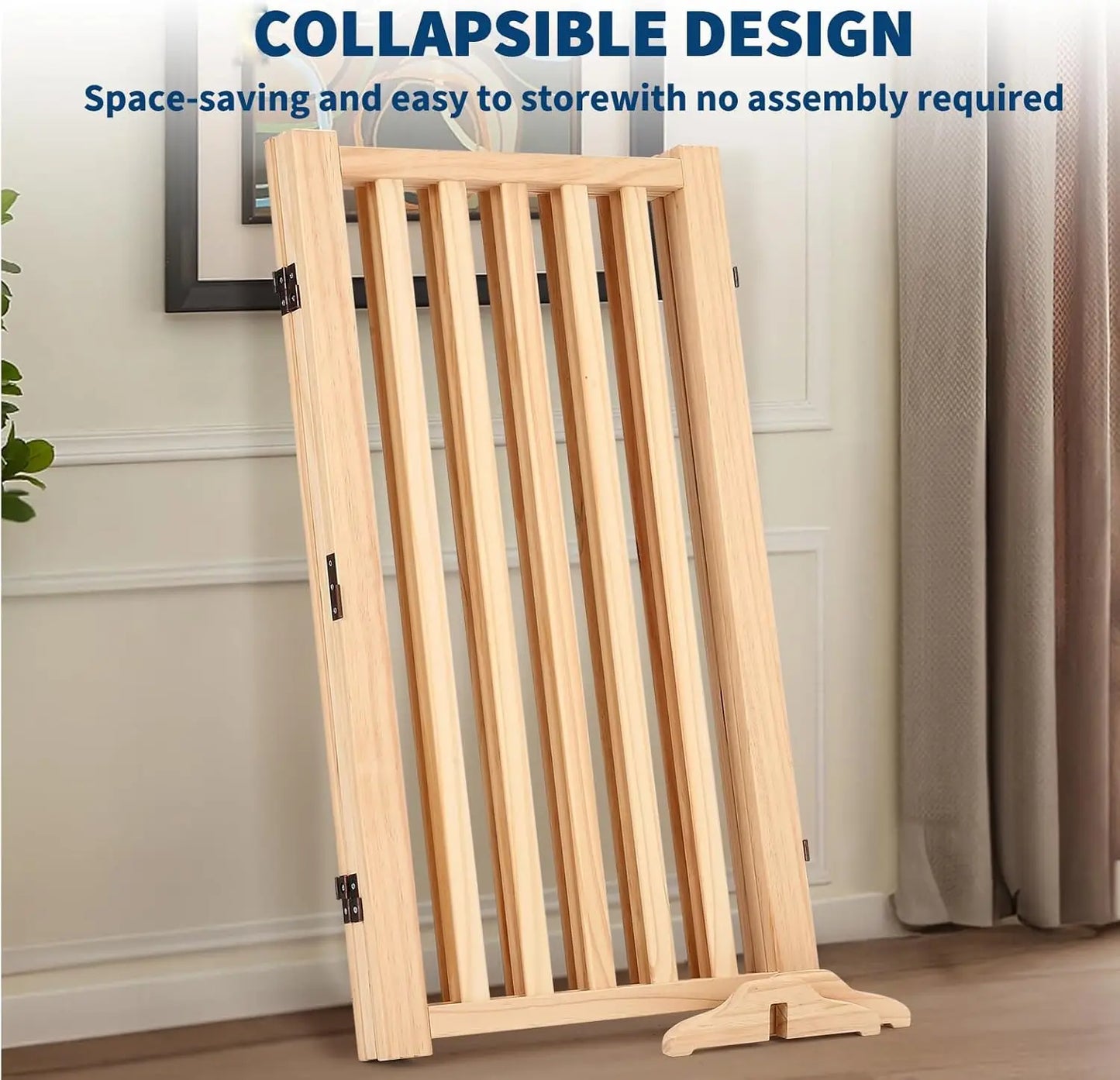 HiMISS Freestanding Dog Gate For Doorways And Stairs Foldable