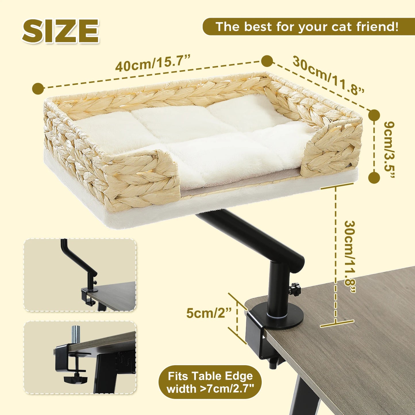 PAWZ Road Adjustable Rotatable Cat Desk Bed And Cat Hammock