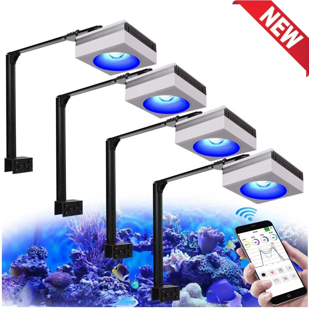 PopBloom RL90 WiFi LED Aquarium Light Full Spectrum Reef Coral