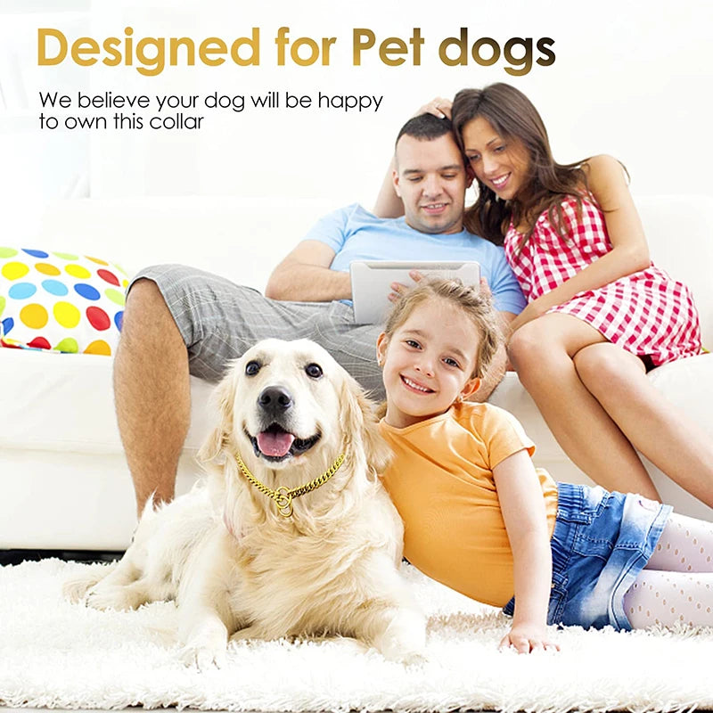 Stainless Steel Chain Collar For Dogs Cuban Link Training Collar