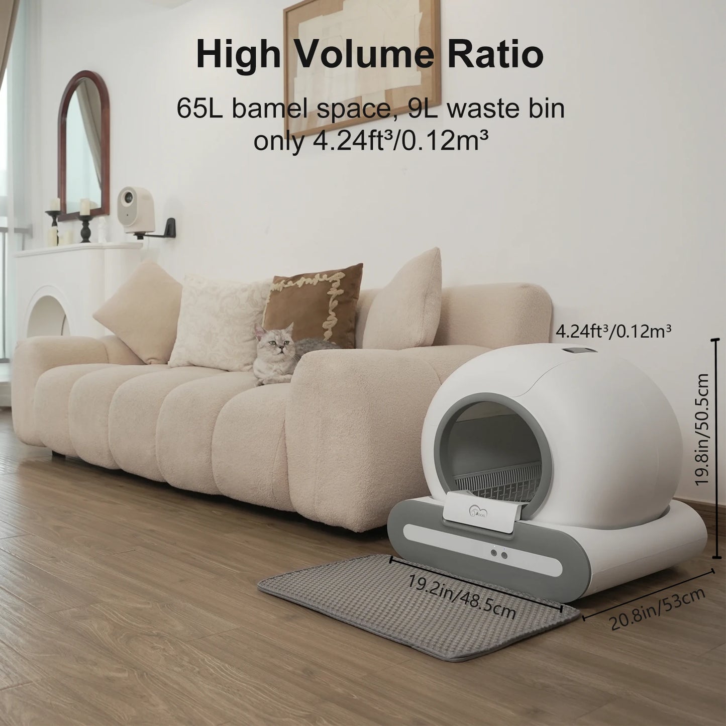 DOEL Self-Cleaning Cat Litter Box App Control 2 4G WiFi