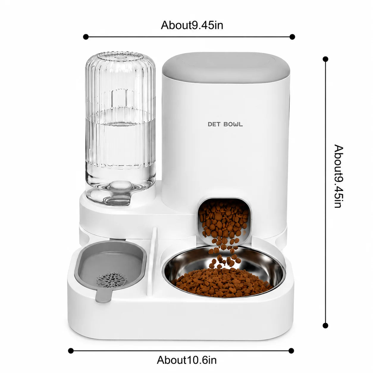 Automatic Pet Feeder And Water Dispenser Detachable Easy Clean
