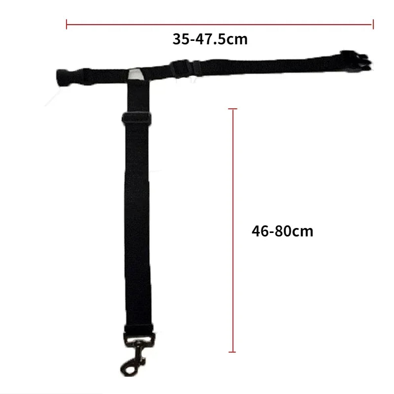 Two-In-One Pet Car Seat Belt Nylon Lead For Dogs Backseat