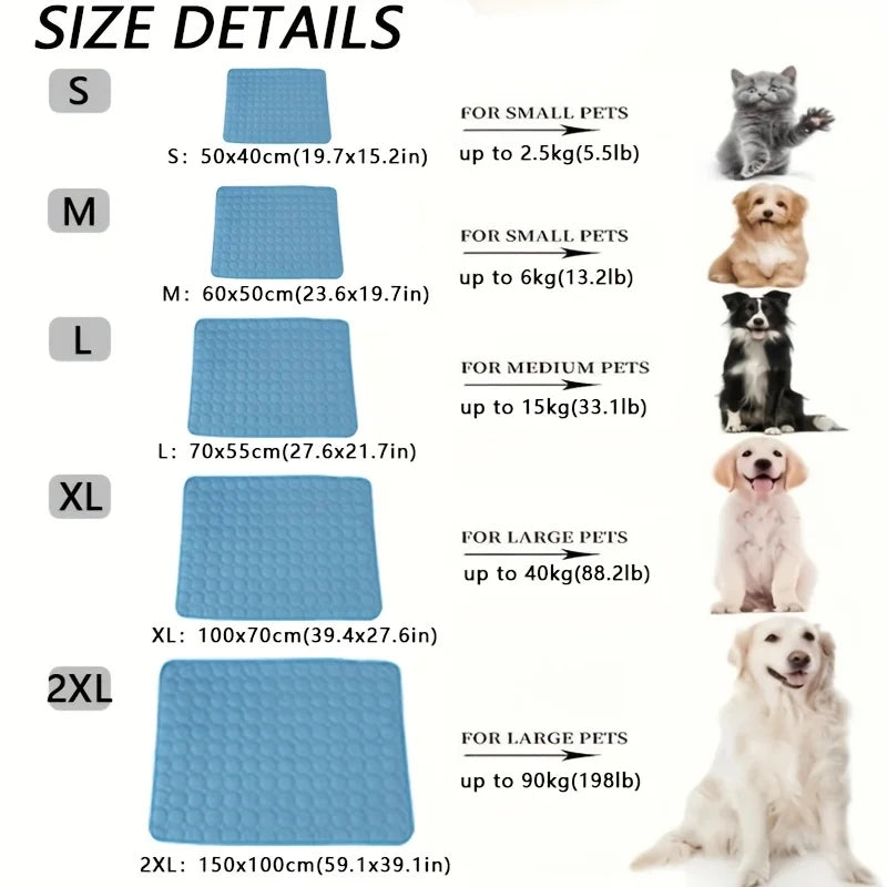 BeiYu Pet Dog Cooling Mat Self Cooling Pad For Dogs And Cats