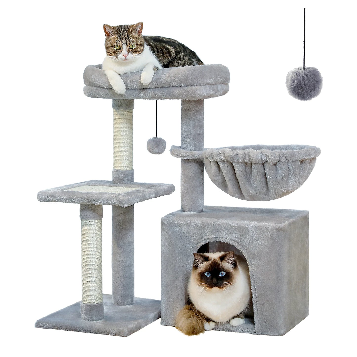 PAWZ Road Indoor Cat Tree Tower Three Tier With Hammock
