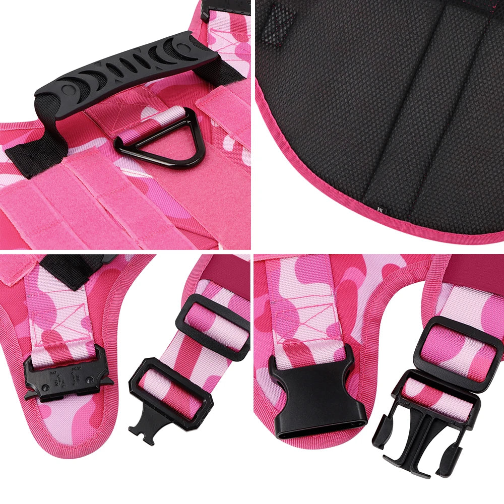 Military Camouflage Dog Harness For Large And Medium Dogs Adjustable Vest