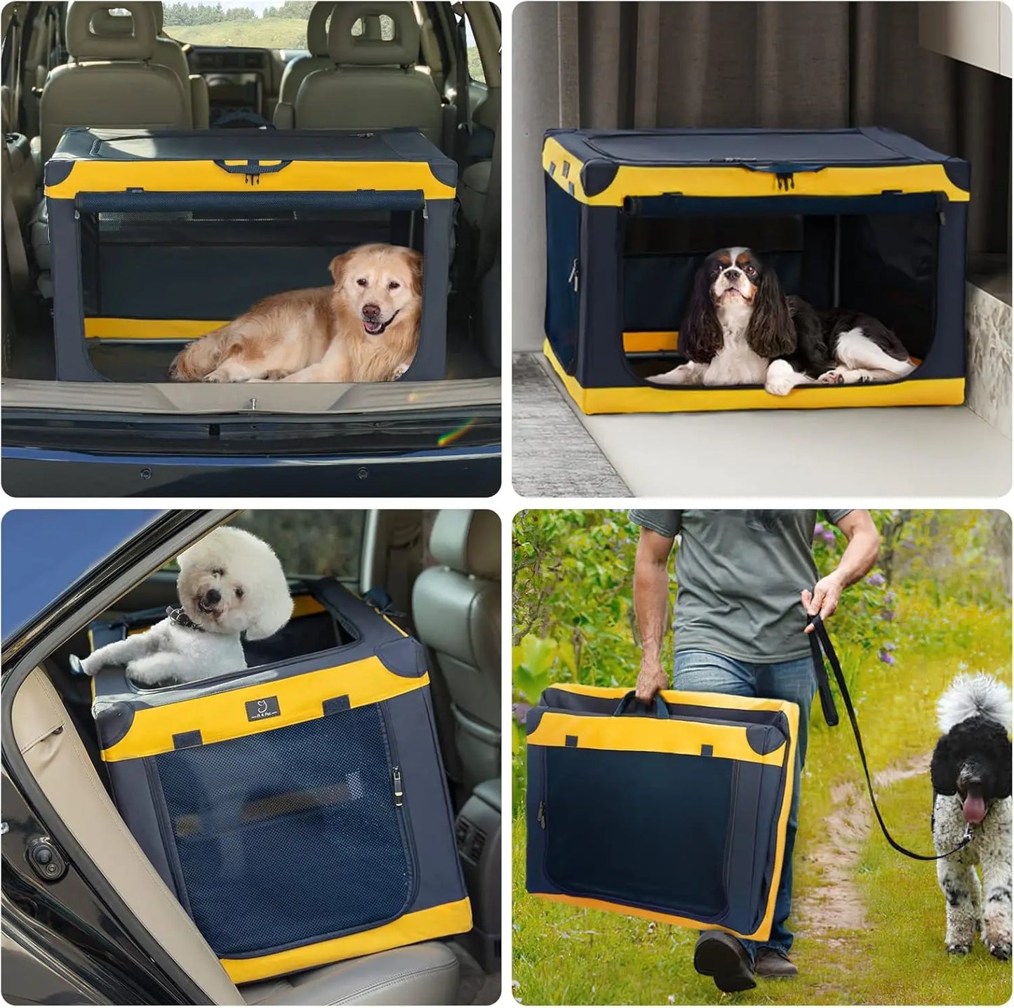 Soft Dog Crate For Large Dogs With Durable Frame Waterproof