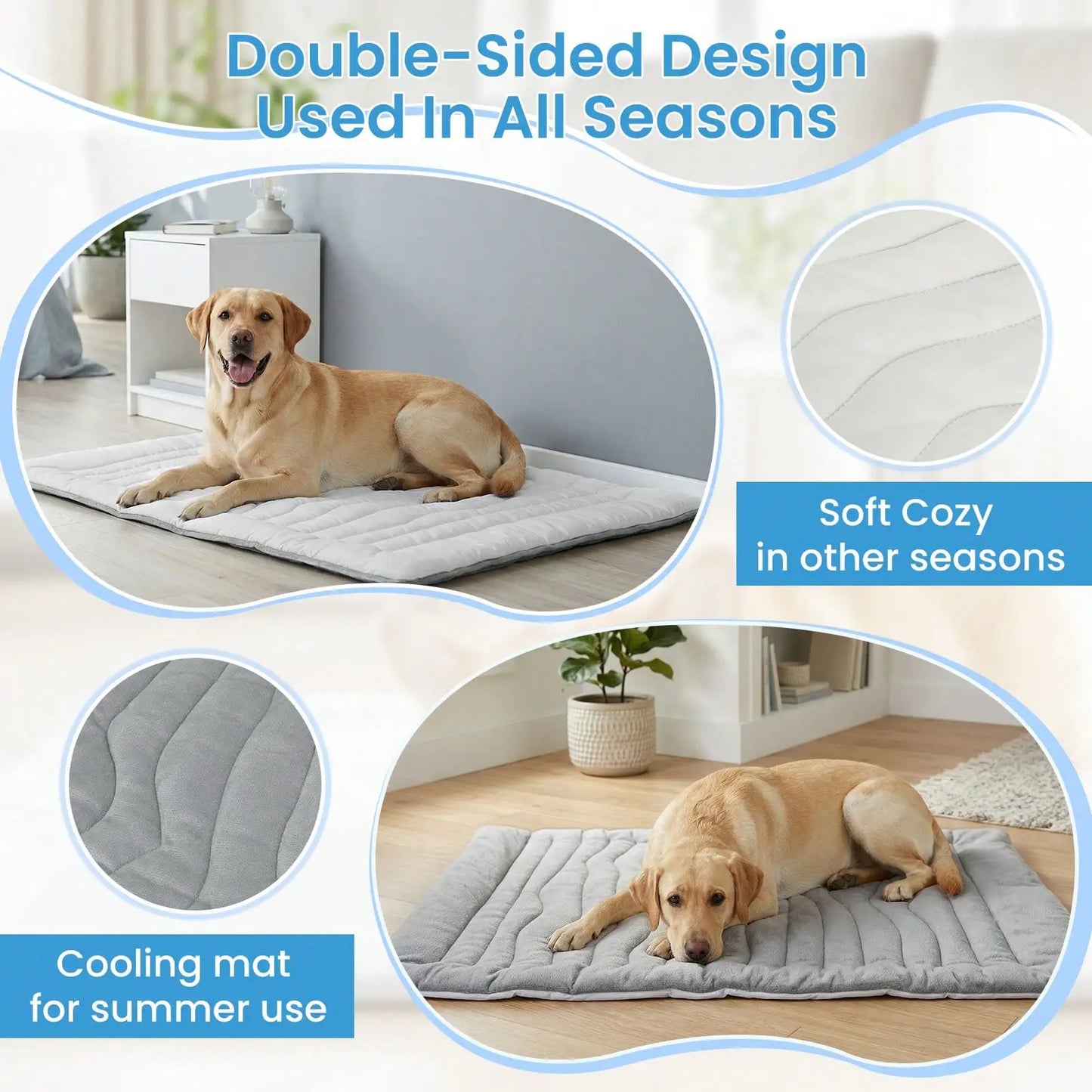 Washable Non Slip Pet Cooling Mat Blanket For Indoor Pets