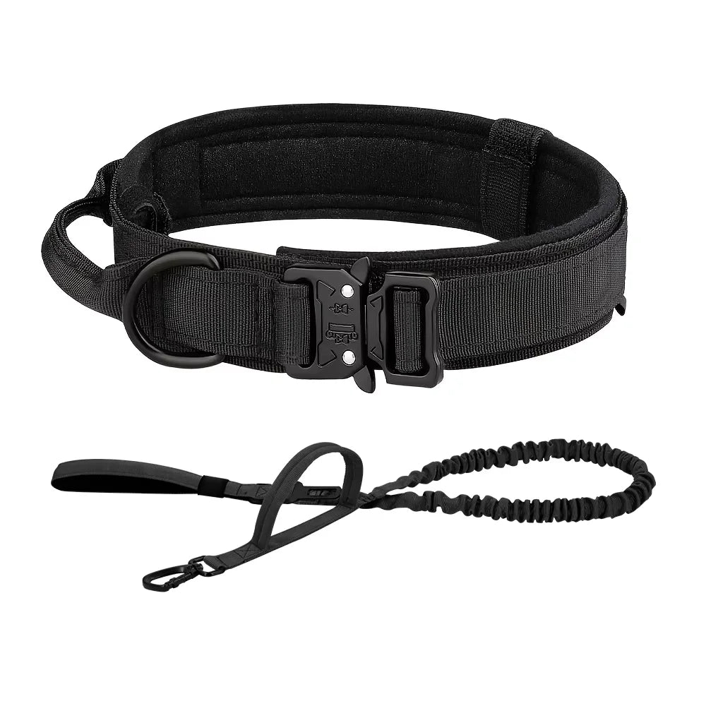 Adjustable Tactical Dog Training Collar And Leash Set Quick Release