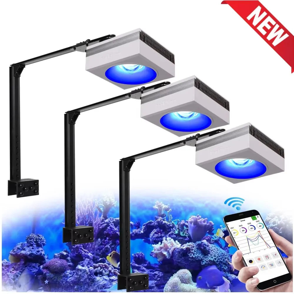 PopBloom RL90 WiFi LED Aquarium Light Full Spectrum Reef Coral