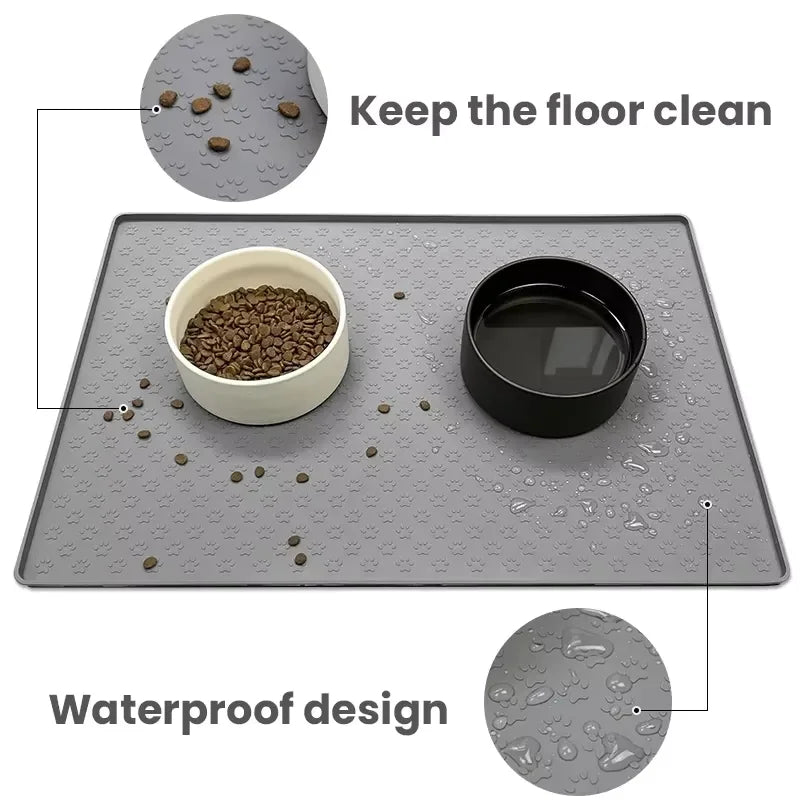 Elevated Cat Feeder With 3 Stainless Steel Bowls Wood Stand