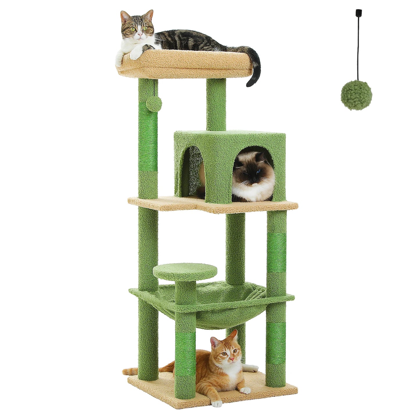 Petepela Cat Tree Indoor 5-Level Tower With Metal Frame
