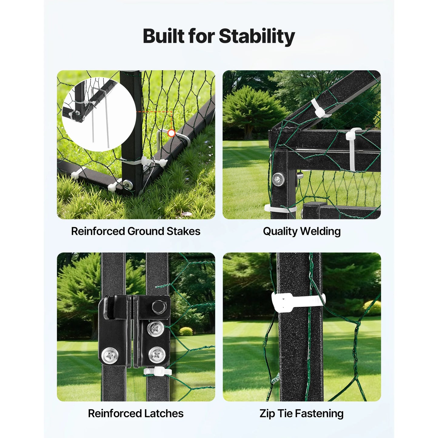 SucceBuy Metal Chicken Coop With Spire Roof And Waterproof Cover
