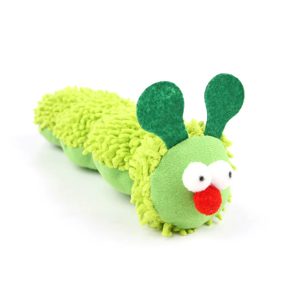 Caterpillar Cat Chew Toy With Catnip And Silvervine