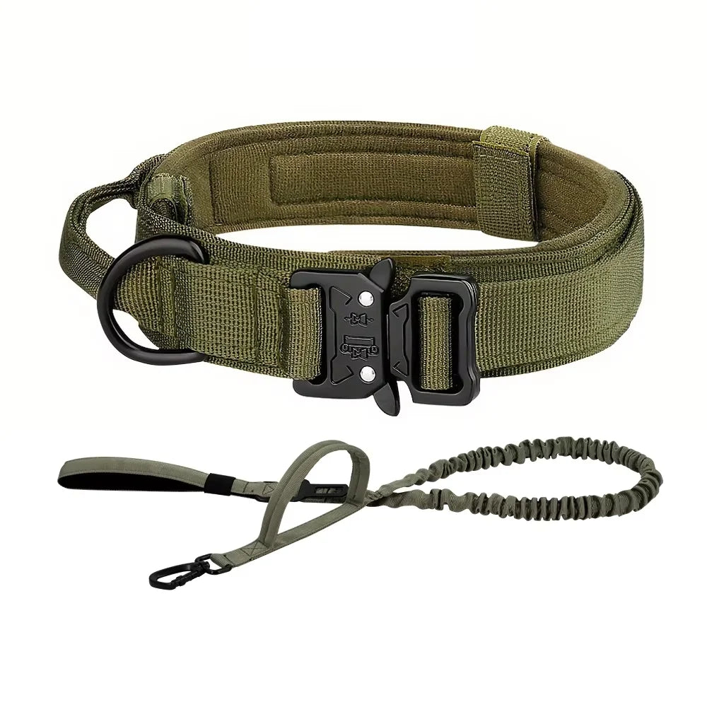 Adjustable Tactical Dog Training Collar And Leash Set Quick Release