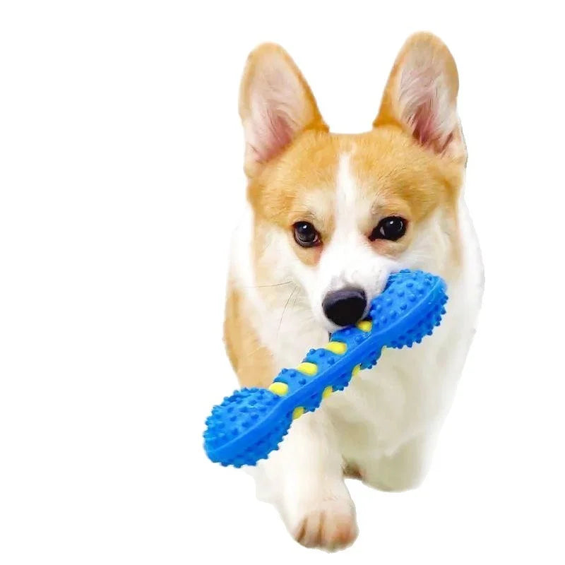 Dog Chew Toy Rubber Bone Interactive Stick Teeth Cleaning
