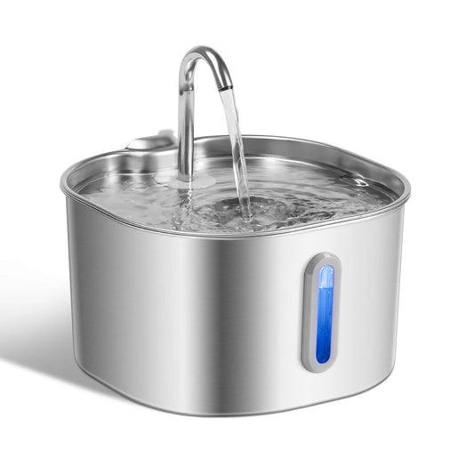 Stainless Steel Cat Water Fountain Ultra Quiet Multi Layer Filtration