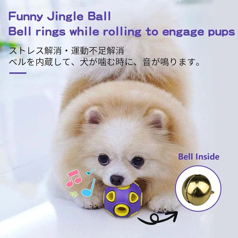 Dog Balls With Sound 4 Pack Rubber Bouncy Chew Toys For Small Dogs