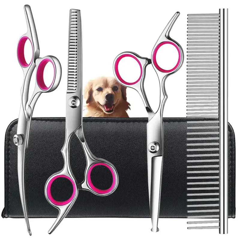 Ambidextrous Stainless Steel Dog Grooming Scissors For Safe Trimming