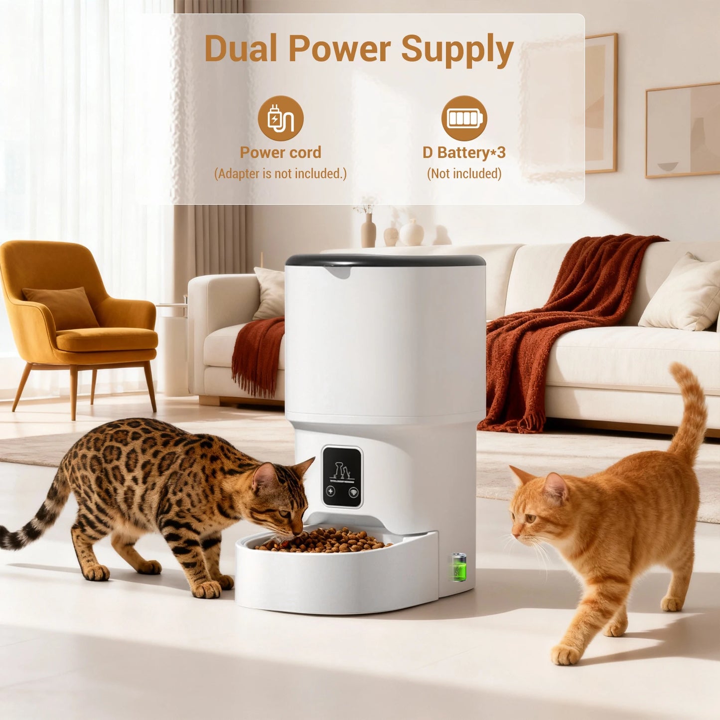 HiMISS Programmable Pet Feeder With Timer For Cats And Dogs