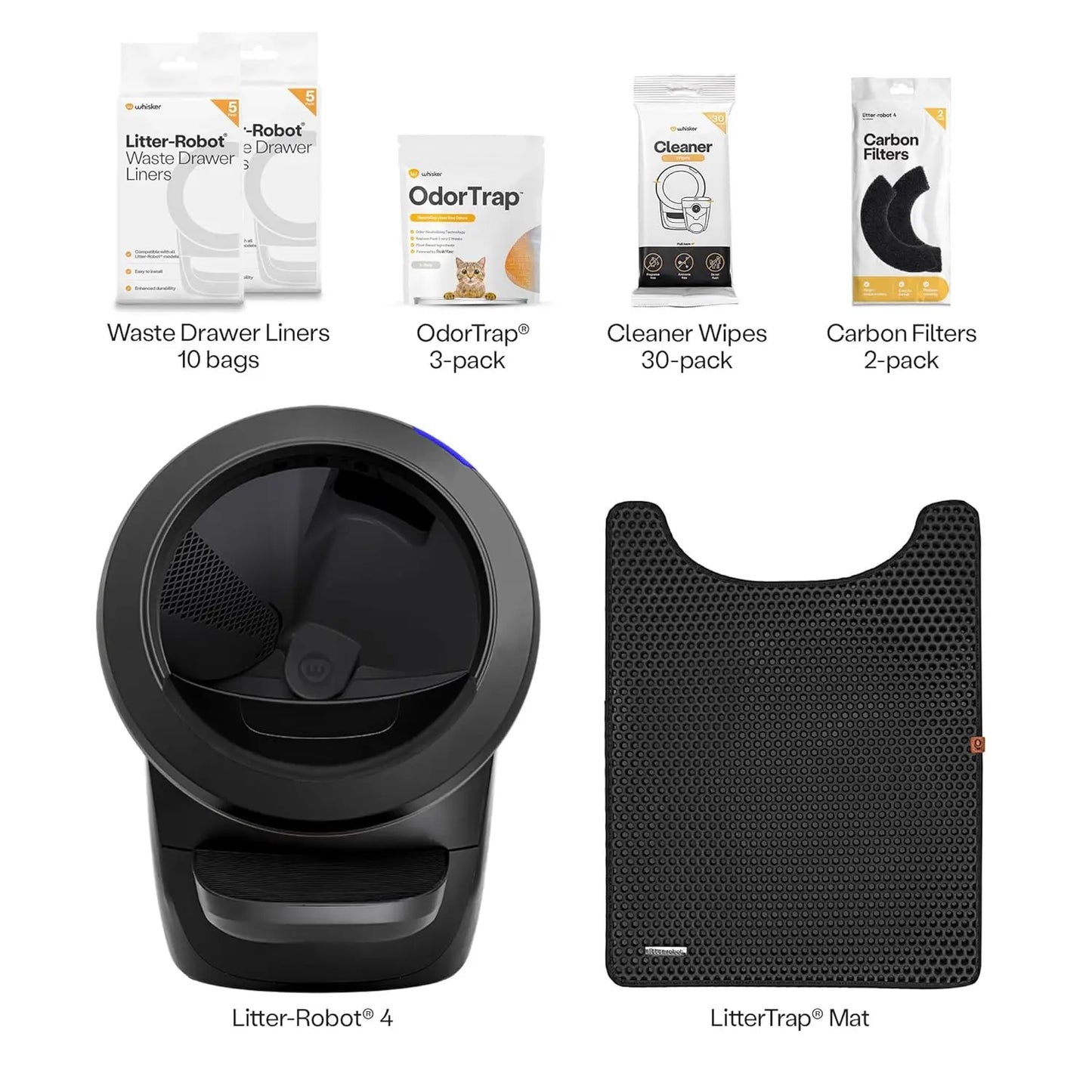 Litter-Robot 4 Core Bundle Self Cleaning Cat Litter Box System