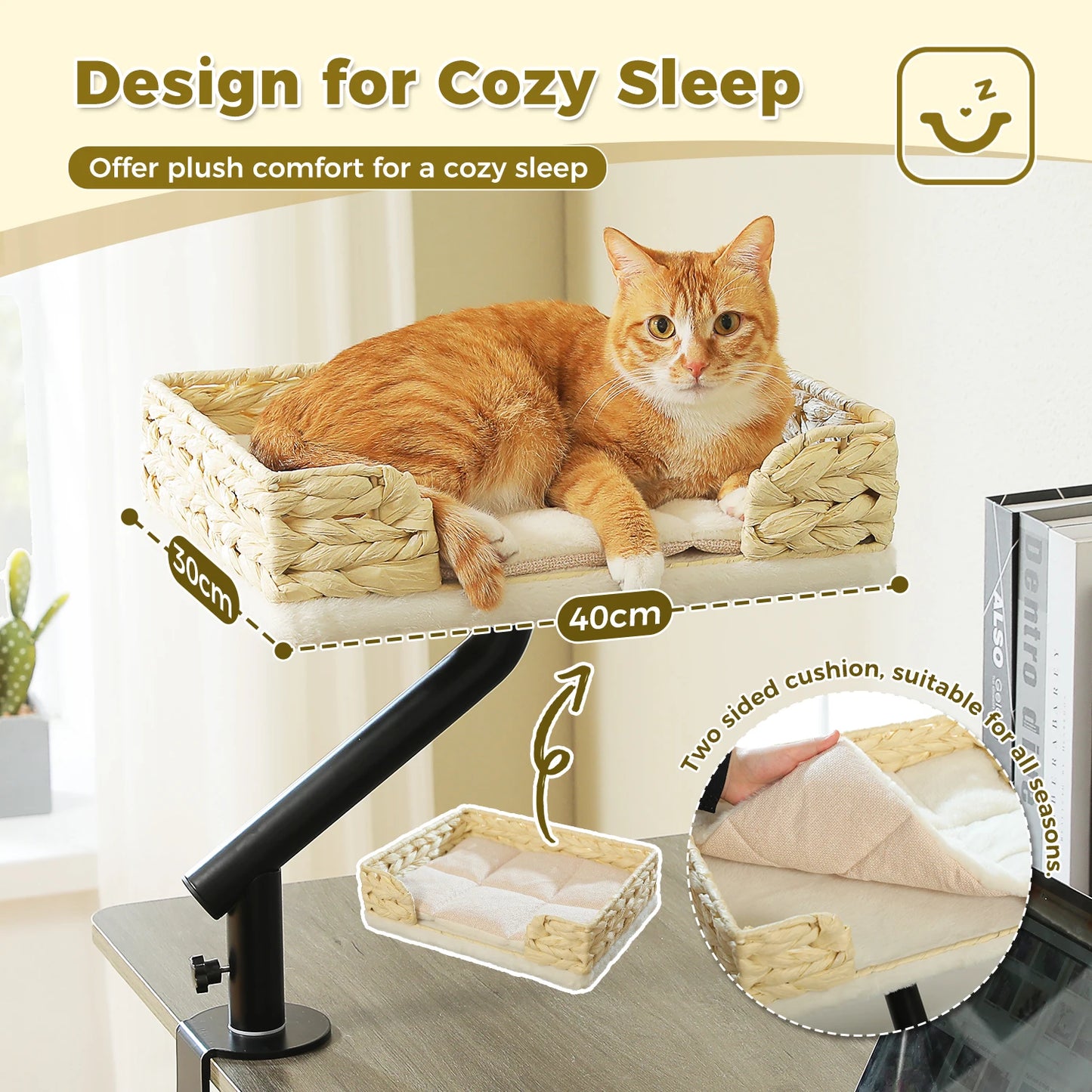 PAWZ Road Adjustable Rotatable Cat Desk Bed And Cat Hammock