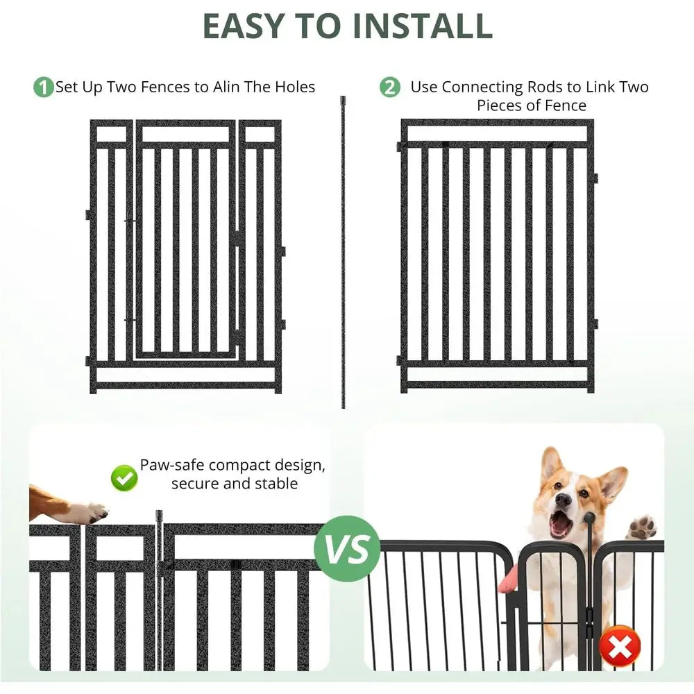 Portable Metal Dog Playpen Sixteen Panels For Indoor Outdoor Use