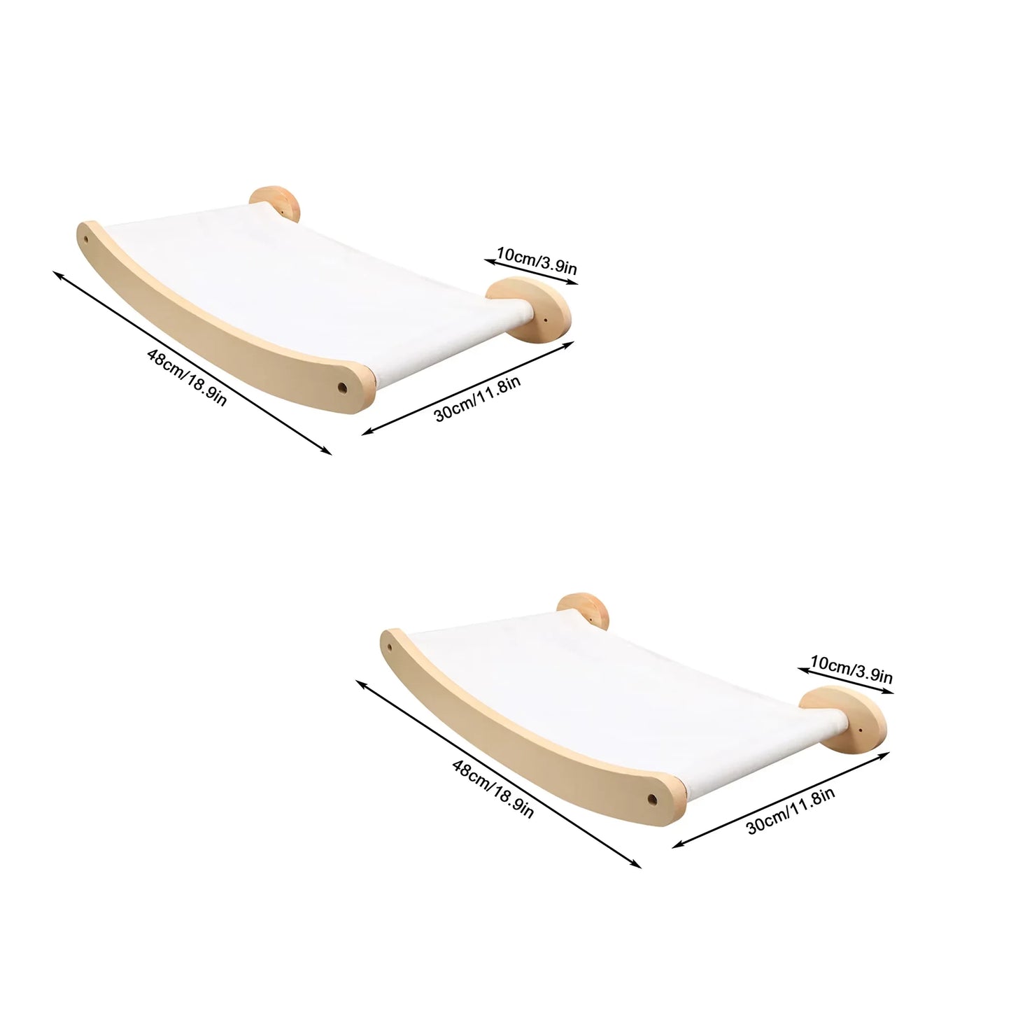CWV Wall Mounted Cat Hammock With Sisal Rope Climbing Shelf